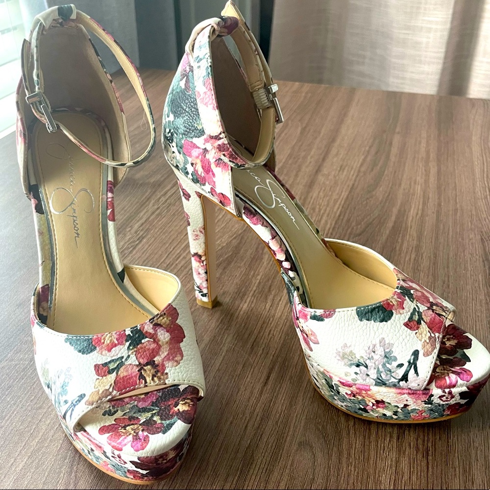 Jessica Simpson Floral High Heels